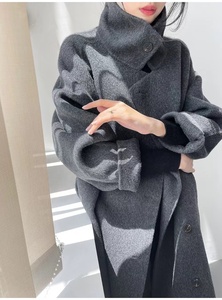AIMEISI Cappotto Invernale Elegante di Alta Gamma in Lana con Collo Alto e Cashmere per Donne - Product Image 6