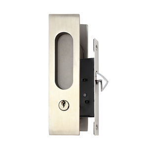 Serrure de <span class=keywords><strong>porte</strong></span> <span class=keywords><strong>coulissante</strong></span> carrée série 160 mm, acier inoxydable 304, design de bouton dissimulé, serrure <span class=keywords><strong>à</strong></span> <span class=keywords><strong>clé</strong></span> pour la confidentialité - Product Image 6