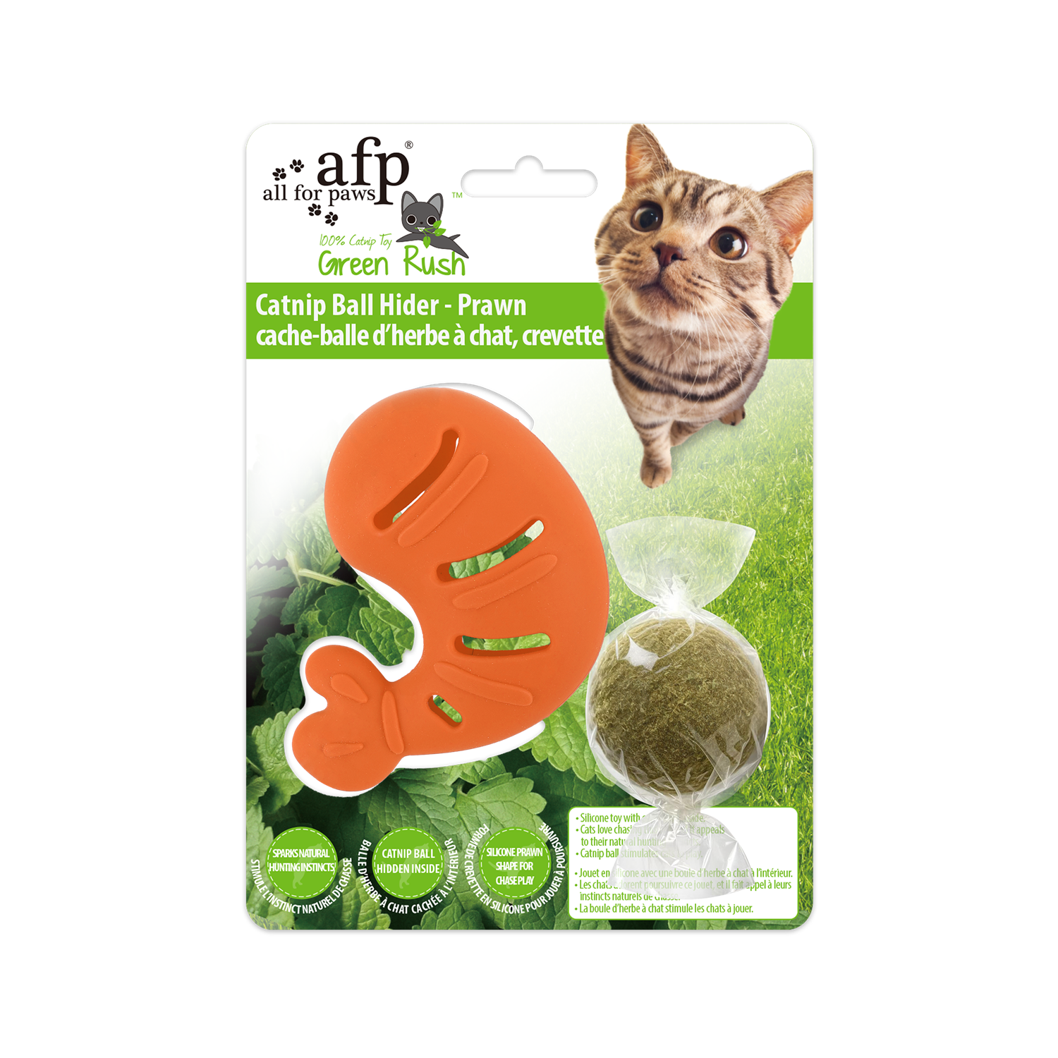 Catnip Ball Hider - Prawn