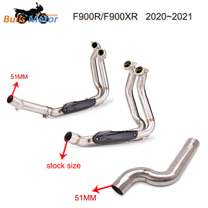 Échappement pour <span class=keywords><strong>BMW</strong></span> <span class=keywords><strong>F900R</strong></span> tuyau d'échappement F900XR tuyau moyen de liaison d'en-tête avec bouclier thermique en carbone <span class=keywords><strong>2020</strong></span> + - Product Image 3