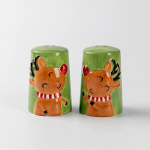 Salière et poivrière en céramique, salière et poivrière en céramique en forme de <span class=keywords><strong>chat</strong></span> avec herbes et épices - Product Image 4