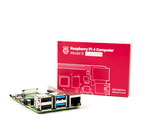 Kit de carte de développement Raspberry Pi 4 modèle B RAM 2GB 4GB 8GB plus rapide que 3B + (boîtier + ventilateur + dissipateur thermique + alimentation + micro câble)