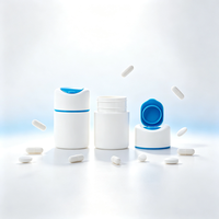 Bouteille en plastique PET vide de qualité alimentaire 150 ml, conteneur pour pilules, logo personnalisé pour l'emballage de capsules de vitamines et de compléments alimentaires
