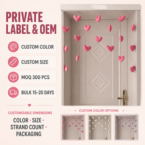 Pembe Geometrik Peluş Süs, Çıkarılabilir, Yıkanabilir, Hafif Polyester, Düğün Asma Süsü, Kapı/Pencere Dekorasyonu, Modern - Product Image 2