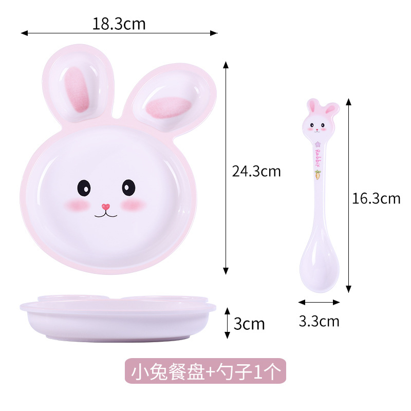 Rabbit plate + spoon