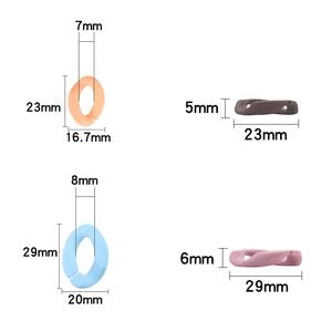 Bracciale Semplice e Versatile con Catena Spessa in Gomma Acrilica, Fibbia Fai-da-Te, Accessorio alla Moda per Borse, Occhiali e Custodie per Cellulari, Anti-caduta - Product Image 2