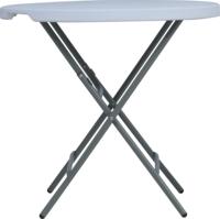 Table pliante ronde en plastique légère et imperméable de 80 cm, pour l'extérieur, le camping, le jardin, le balcon, la terrasse, table à manger portable