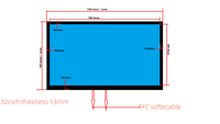 Panneau LCD de projecteur 32 pouces, panneau d'affichage LCD transparent
