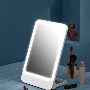 Portable Single Side Personalized Table Desktop <b>Vanity</b> Cosmetic Makeup Mirror with LED <b>Light</b> - Product Image 2