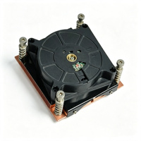 Dissipateur thermique à ailettes en cuivre OEM avec ventilateur DC pour serveur 1U