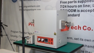 Forno elettrico tubolare da laboratorio 1700C 205/350/440mm singolo quarzo riscaldamento zona prezzo competitivo componente di base pompa - Product Image 5