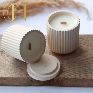 C&H Luxe Décoration d'intérieur <span class=keywords><strong>de</strong></span> Haute Qualité Pot en Céramique Porte-Bougie Bougie Parfumée Kerzen <span class=keywords><strong>De</strong></span> Bougie - Product Image 4