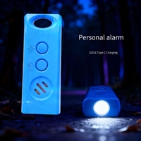 Alarme personnelle de sécurité SOS pour enfants et personnes âgées, USB C, 200 mAh, rechargeable, féminine, 130 dB, alarme personnelle de défense personnelle avec LED et flash