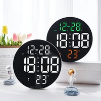 Horloge de table numérique LED intelligente à double usage personnalisable, horloge murale fabriquée en usine avec affichage de la date et de la température ambiante