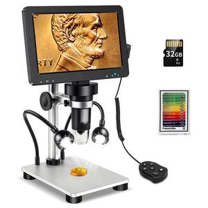 Microscope numérique stéréo LCD 7 pouces à usage industriel avec grossissement 1200X, carte 32 Go, capteur CMOS, kit de réparation de montres - Product Image 1