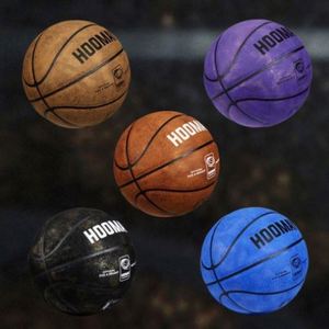 Ballon de basketball élégant taille 7, personnalisable, en cuir PU noir, couleur et logo personnalisables, utilisation intérieure/extérieure, léger 600g, Aw X-202 - Product Image 2