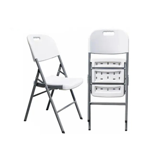 Silla Plegable de Plástico Blanca y Económica para Exteriores - Product Image 2