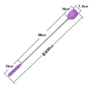 Cuillère à appât en acier inoxydable violette pour la pêche au bar en eau douce, télescopique, longue portée, pour lancer à distance - Product Image 5