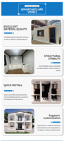 Casa Container Compatta a Capsula Spaziale Prefabbricata Modulare con Bagno Privato, Scrivania e Camera da Letto per Ufficio, Uso Edificio Moderno
