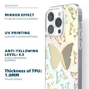 Étui de téléphone portable en TPU PC miroir de luxe personnalisé Trident pour iPhone 15 14 13 12 Pro Max - Product Image 5