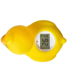 Termómetro digital de silicona para medir la temperatura del agua, juguete infantil con forma de pato, flotante, con termómetros