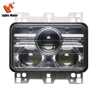 Faro LED Rectangular de 6.5 Pulgadas Todoterreno 4x4 con DRL, Triple Lente H4, Impermeable IP67, 6000LM, Luz Alta y Baja, Modelo YW-5991