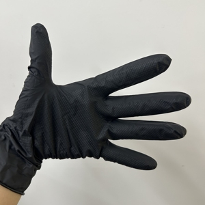 Luvas de Nitrilo Pretas de 8 Mil para Mecânico, Uso Industrial em Garagem, Reparação de Automóveis, Luvas de Nitrilo de Alta Resistência com Textura Diamante - Product Image 2