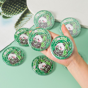Panda Mini Handheld <b>Marble</b> Maze <b>Game</b> Plastic Puzzle Toy For Kids Age 2 4 Years Unisex Green Color - Product Image 3