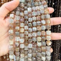 Manik-manik Batu Agate Kristal Alami Bentuk Gula Pasir Bersegi 6mm/8mm untuk Pembuatan Perhiasan DIY, Semi-jadi, Grosir
