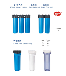Carcasa de Filtro de Agua de Alta Presión de 10/20 Pulgadas <span class=keywords><strong>Azul</strong></span>/Transparente para Sistema de Filtración de Toda la <span class=keywords><strong>Casa</strong></span>, Puerto de Latón de 1" 3/4", Precio de Fábrica - Product Image 3