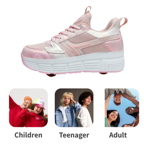 <span class=keywords><strong>Patines</strong></span> <span class=keywords><strong>de</strong></span> Ruedas 2 en 1 para Mujer, Zapatillas <span class=keywords><strong>de</strong></span> Moda con Ruedas Retráctiles, <span class=keywords><strong>Patines</strong></span> Desmontables con Ruedas - Product Image 2