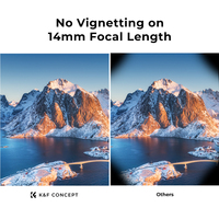 Filtre d'objectif MCUV K&F Concept 37-95mm HD MCUV Ultraviolet, 28 couches de revêtement vert, verre super résistant, polissage double face