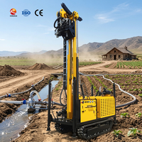 Foreuse rotative robuste sur chenilles pour puits d'eau profonds, irrigation et exploration géothermique – Haute efficacité