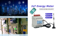 Compteur d'énergie intelligent Acrel ADW300 triphasé IoT avec communication à distance RS485 Modbus pour système de bâtiment/usine/ville intelligent, 4G WiFi Lora, écran LCD, 0.5S