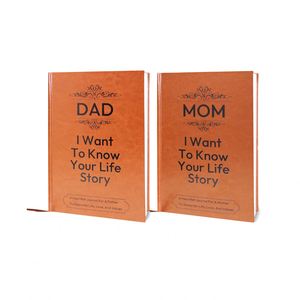 Diario in Pelle Personalizzato 'Dad'<span class=keywords><strong>s</strong></span> Tell Me Your Story Mom' per il Patrimonio Familiare, 100 Fogli, Copertina Rigida, Formato A5 - Product Image 1
