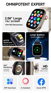 Reloj Inteligente LM06 5G con Tarjeta SIM y Cámara HD, NFC, GPS, 8G+128GB, Posicionamiento, Llamadas en Todas las Redes, Monitoreo de Frecuencia Cardíaca - Product Image 3
