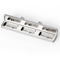 Plaque de montage d'automatisation en aluminium 6061 usinée CNC et polie, multi-trous et multi-bosses, pour base de positionnement, dessin personnalisé pris en charge