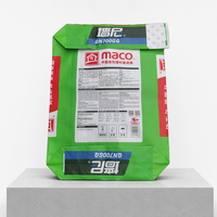 Sac tissé en PP personnalisé, résistant à l'humidité, avec poignée thermoscellée, pour emballage plastique de mastic de construction et de maïs - Vente chaude