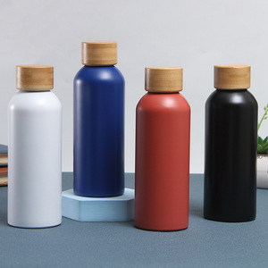 Bouteille d'eau en acier inoxydable EcoFlow 500 ml, isolée sous vide avec couvercle en bambou, pour le sport, les voyages, l'extérieur, bouteilles scellées sous vide - Product Image 4