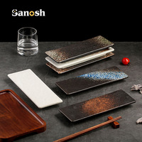 SANOSH OEM ODM Assiettes à dîner en céramique à glaçure réactive, durables, compatibles lave-vaisselle, pour la vaisselle de restaurant moderne, stables