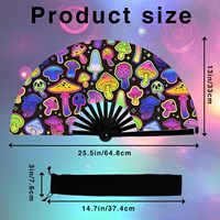 Éventails pliants en bambou UV Glow Rave, éventails à claquer pour hommes et femmes, idéaux pour les festivals EDM, la danse en ligne et la décoration