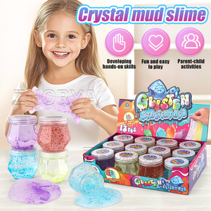 Zhorya – Lot de 12 Slimes Scintillants en Cristal, Pâte Transparente Extensible Non Toxique, Jouet Éducatif Sensoriel Anti-Stress à Faire Soi-Même pour Enfants - Product Image 4