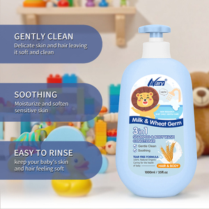 <span class=keywords><strong>Shampoo</strong></span>, Bagnoschiuma e Balsamo 3 in 1 per Neonati, Marca Privata, Biologico, 100% Naturale, al Profumo di Latte e Grano, Delicato e Senza Lacrime - Product Image 3