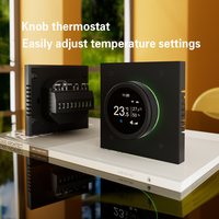 Thermostat intelligent pour chauffage et refroidissement domestique avec écran couleur LCD, nouveau design, coque arrière à montage européen, télécommande WIFI et bouton de commande