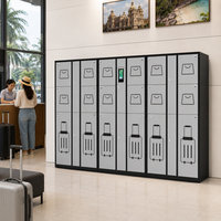 Casier à bagages intelligent avec reconnaissance faciale, mot de passe, code QR, accès par carte IC pour hôtels, aéroports, gares, casier de stockage sécurisé