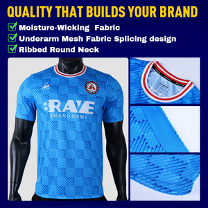 Camiseta de Fútbol Unisex con Logotipo Personalizado, 100% Poliéster, Transpirable, de Secado Rápido, Jersey de Fútbol con Sublimación Personalizada, Elástica - Product Image 4
