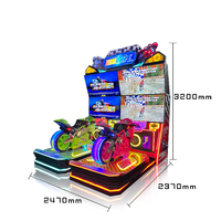 Console de jeu vidéo de course d'arcade à deux joueurs Grande machine de divertissement à pièces en métal Équipement de voiture de voyage