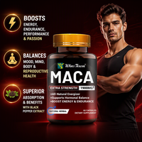 Wins Town OEM Marque Privée Vente en Gros Capsules de Complexe de Vitalité à la Racine de Maca Noire Végétaliennes Complément Alimentaire Herbal Nutrition Quotidienne