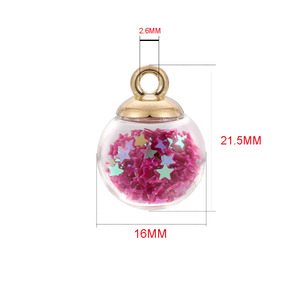 Crystal Glass Ball Pendants Round 10Pc <b>Set</b> For Jewelry Making DIY Earrings Necklaces Small <b>Beads</b> Wholesale - Product Image 3