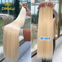 Cheveux brésiliens vierges bruts à cuticules alignées en gros, lots de cheveux vierges Remy 613, marque DKL, double trame